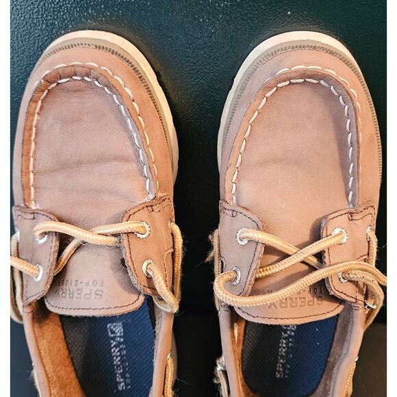 Boys Sperry Top-Sider 'Leeward' Brown Leather Shoes Size 13M - Picture 9 of 9